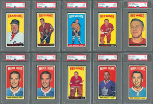 Lot #8177  1964 Topps Hockey Collection of (244) Cards with 33 PSA Graded - Image 1