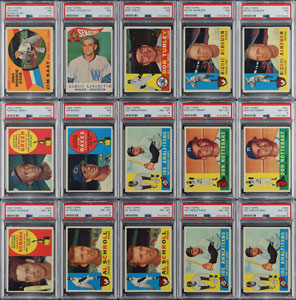Lot #8077  1960 Topps HIGH GRADE Vending Collection of (335+ cards) with (83) PSA Graded! - Image 5