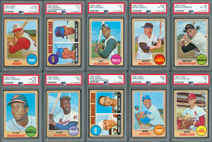 Lot #8116  1968 Topps Complete Set with (10) PSA