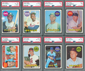 Lot #8123  1969 Topps Complete Set with (8) PSA Graded - Image 1