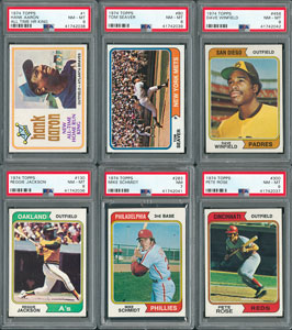 Lot #8153  1974 Topps Complete Set with (7) PSA