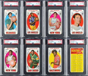 Lot #8161  1969 Topps Basketball HIGH GRADE Complete Set with (16) PSA Cards - Image 1