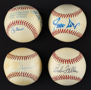 Lot #8294  Single Signed Baseball Collection (35) with Mickey Mantle and (2) Willie Mays - Many Deceased - Image 3