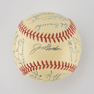 Lot #8238  1942 New York Yankees American League Champions Team Signed Baseball with DiMaggio - Image 6