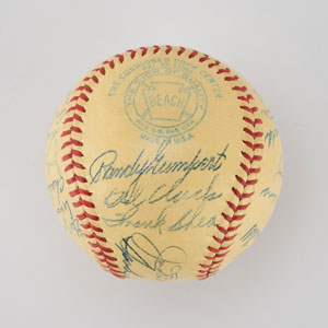 Lot #8240  1947 New York Yankees World Series Champions Team Signed Baseball with DiMaggio - Image 2