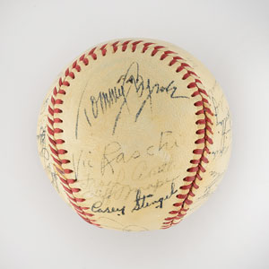 Lot #8243  1949 New York Yankees World Series Champions Team Signed Baseball with DiMaggio - Image 2