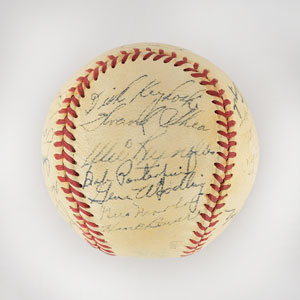 Lot #8243  1949 New York Yankees World Series Champions Team Signed Baseball with DiMaggio - Image 4