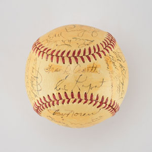 Lot #8245  1952 New York Yankees World Series Champions Team Signed Baseball with Mantle and Stengel - Image 5