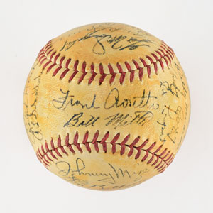 Lot #8248  1953 New York Yankees World Series Champions Team Signed Baseball with Mantle - Image 6