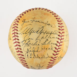 Lot #8248  1953 New York Yankees World Series Champions Team Signed Baseball with Mantle - Image 5