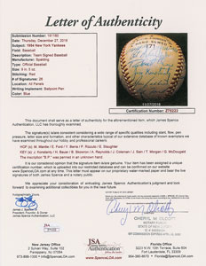 Lot #8249  1954 New York Yankees Team Signed Baseball with Mantle - Image 7