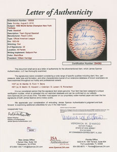 Lot #8251  1956 New York Yankees World Series Champions Team Signed Baseball with 30 Signatures including Mantle! - Image 12