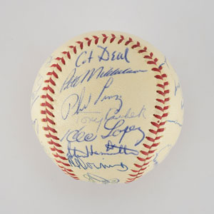 Lot #8253  1965 New York Yankees Team Signed Baseball with Mantle and Maris - Image 4