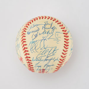 Lot #8260  1998 New York Yankees World Champions Team Signed Baseball with Jeter and Torre - Image 4