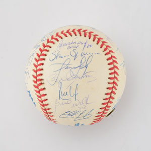 Lot #8261  1999 New York Yankees World Champions Team Signed Baseball with Jeter - Image 4