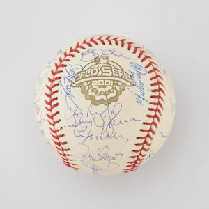 Lot #8262  2001 New York Yankees American League Champions HIGH GRADE Team Signed Baseball with 28 Signatures including Jeter - Image 2