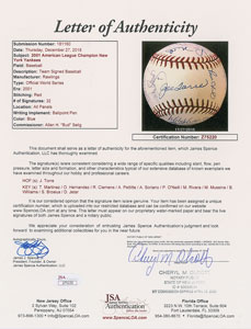 Lot #8262  2001 New York Yankees American League Champions HIGH GRADE Team Signed Baseball with 28 Signatures including Jeter - Image 7