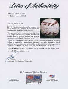 Lot #8281 Casey Stengel Single Signed Baseball - Image 4