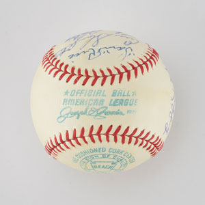 Lot #8278  Hall of Famer Multi-Signed Baseball with Jackie Robinson and Dizzy Dean - Image 6