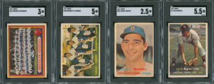 Lot #8069  1957 Topps Complete Set (407) with (14) SGC Graded - Image 2