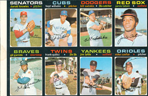 Lot #8144  1971 Topps Pair of Uncut Sheets (8 and 24 Cards) - Image 1