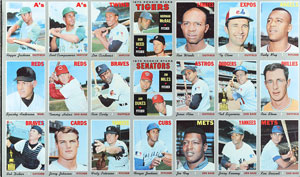 Lot #8137  1970 Topps Baseball Uncut Sheets (3) - Image 1