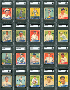 Lot #8037  1934 Goudey SGC Fully Graded Complete