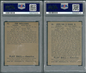 Lot #8038  1939 Play Ball Partial Set of (135/162) with (10) PSA Graded - Image 2