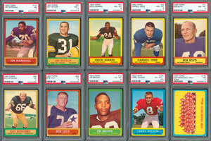 Lot #8169  1963 Topps Football HIGH GRADE Complete Set of (176) Cards with (24) PSA Graded - Image 1