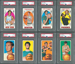 Lot #8160  1969 and 1970 Topps Basketball Complete Sets with (27) PSA Graded - Image 1