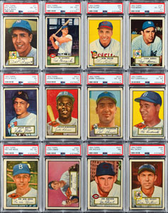 Lot #8051  1952 Topps Baseball Complete Set of 407 Cards plus 80 Black Back Variations with (30) PSA Graded including the Mickey Mantle Rookie! - Image 3