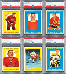 Lot #8173  1959 Topps Hockey HIGH GRADE Complete