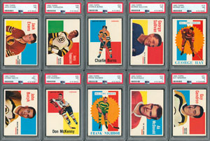 Lot #8174  1960 Topps Hockey HIGH GRADE Complete Set with (63 of 66 Cards) PSA Graded - Image 3