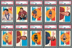 Lot #8174  1960 Topps Hockey HIGH GRADE Complete Set with (63 of 66 Cards) PSA Graded - Image 4
