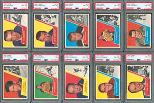 Lot #8176  1963 Topps Hockey HIGH GRADE Set of 66 Cards with (20) PSA Graded - Image 2
