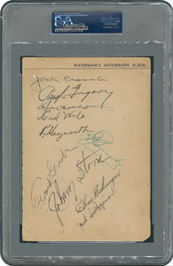 Lot #8274  1932 New York Yankees and Detroit Tigers Signed Album Page with Ruth and Gehrig - PSA/DNA - Image 2