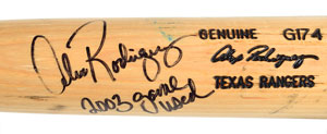 Lot #8285 Alex Rodriguez 2003 Game Used and Signed Louisville Slugger Bat - PSA/DNA - Image 2