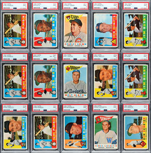 Lot #8075  1960 Topps PSA MINT 9 Graded Collection