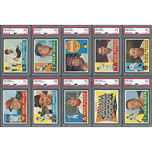 Lot #8075  1960 Topps PSA MINT 9 Graded Collection (25) - Image 1
