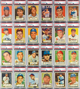 Lot #8182  1952 Topps Autographed Partial Set of