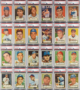 Lot #8182  1952 Topps Autographed Partial Set of (308) Cards with (22) High Numbers - Image 1