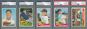Lot #8187  1965 Topps Autographed Partial Set with (570) Cards with PSA GEM MINT 10 Mantle! - Image 1