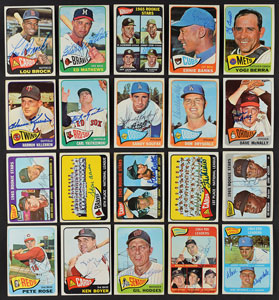 Lot #8187  1965 Topps Autographed Partial Set with (570) Cards with PSA GEM MINT 10 Mantle! - Image 3