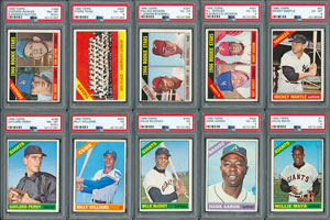Lot #8105  1966 Topps Complete Set (598) with (10) PSA Graded - Image 1