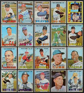 Lot #8189  1967 Topps Autographed Partial Set (510/609) with (600) Signatures! - Image 2