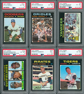 Lot #8143  1971 Topps Complete Set (752) with (6) PSA Graded - Image 1