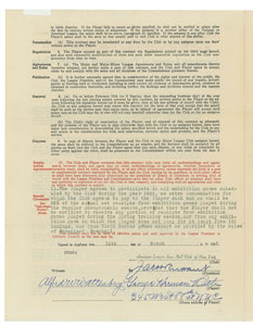 Lot #9013 Babe Ruth 1932 New York Yankees Signed Player Contract