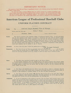 Lot #9008 Red Faber 1926 Chicago White Sox Signed Player Contract - Image 2