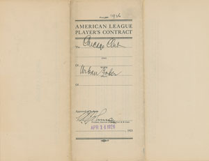 Lot #9008 Red Faber 1926 Chicago White Sox Signed Player Contract - Image 3