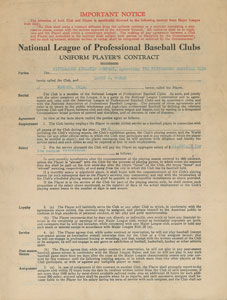 Lot #9031 Lloyd Waner 1938 Pittsburgh Pirates Signed Player Contract - Image 2